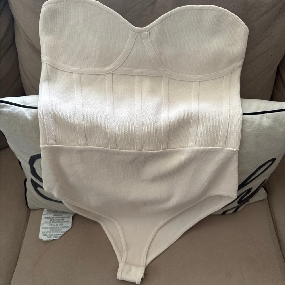 Pink Strapless Bodysuit